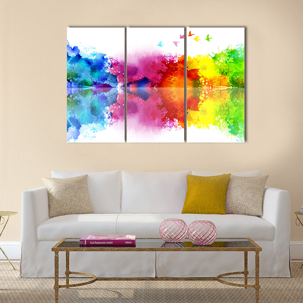 Flying Flock of Birds Canvas Wall Art