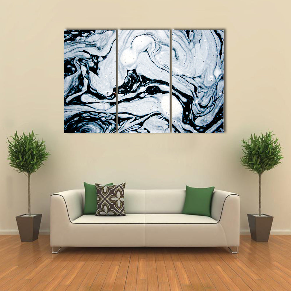 Water Foam Marble Abstract Canvas Wall Art