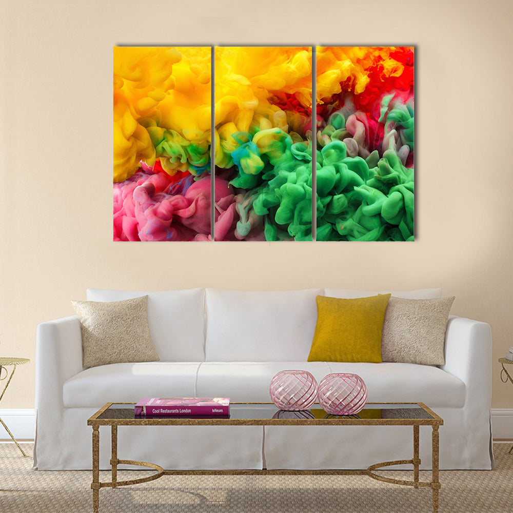 Colorful Acrylic Ink Canvas Wall Art