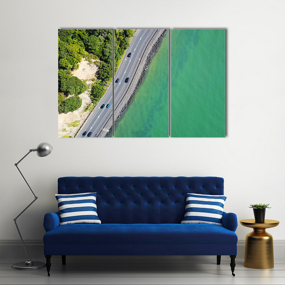 Coastal Road in Auckland Canvas Wall Art