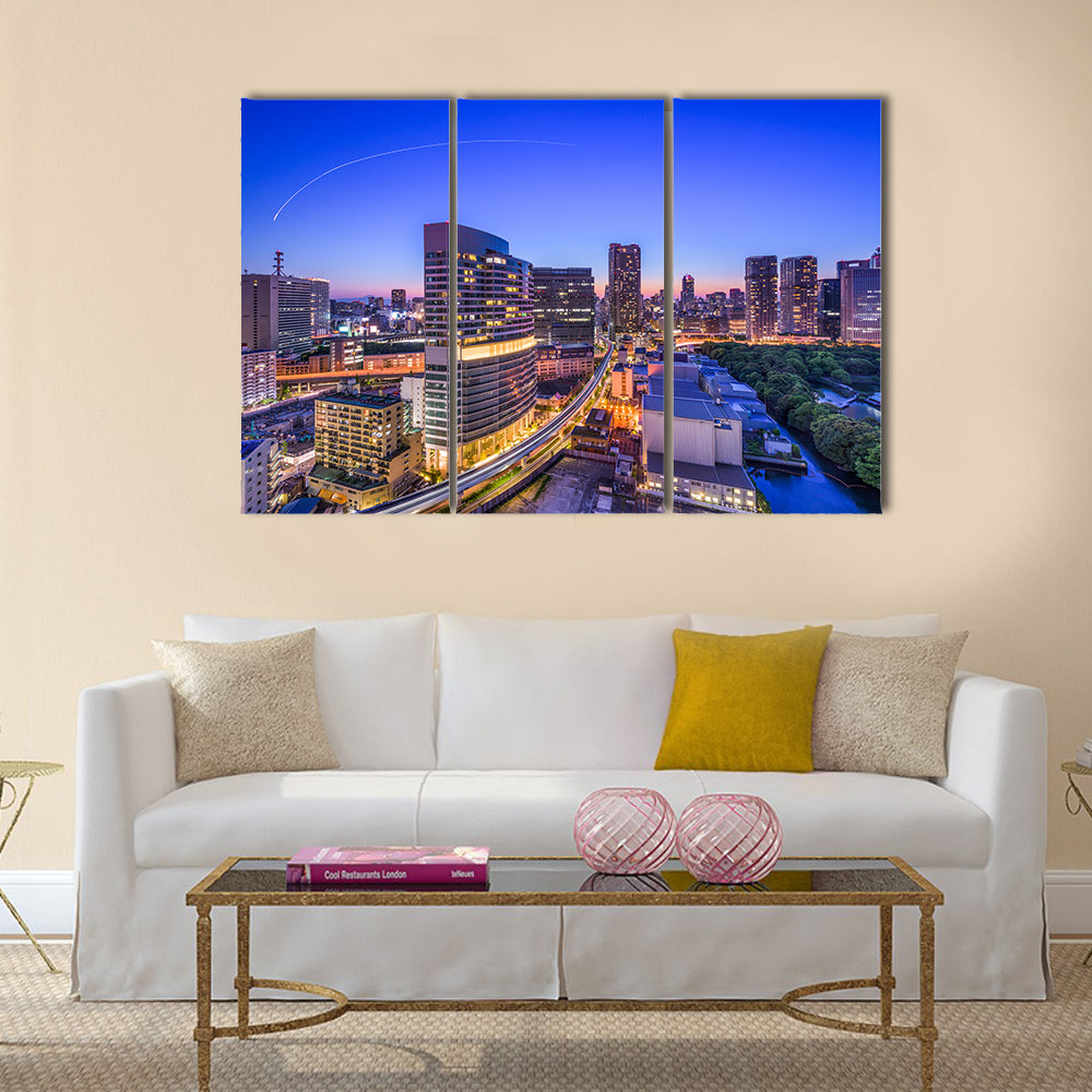 Tokyo Cityscape In Japan Canvas Wall Art