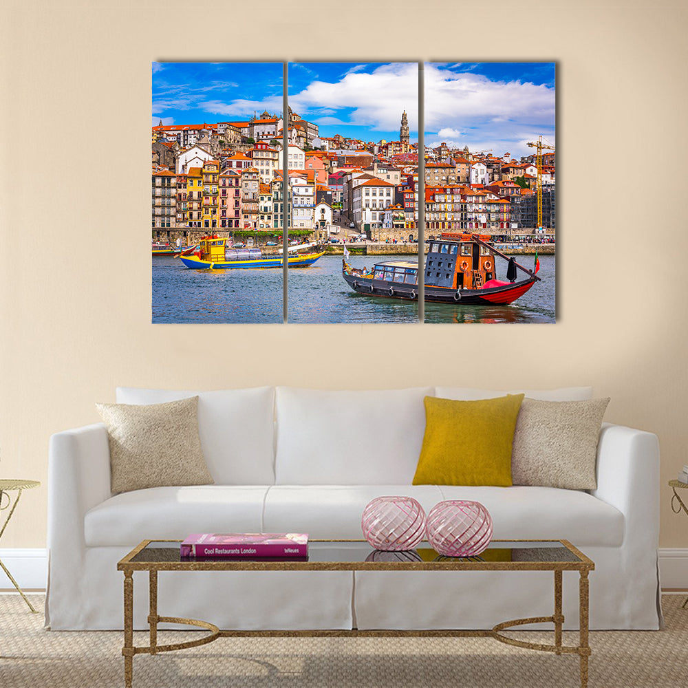 Porto Across the Douro River Canvas Wall Art