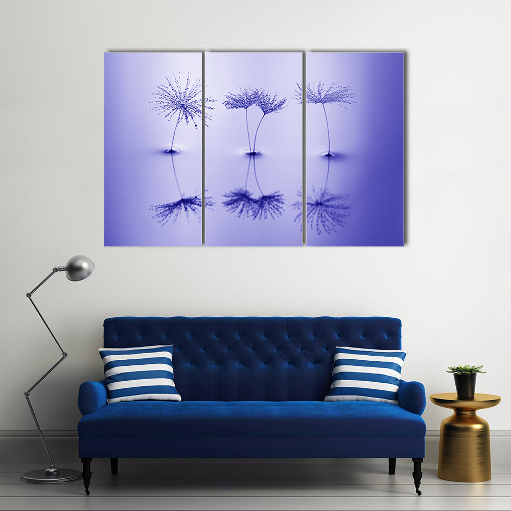 Dandelion Seeds on Water Canvas Wall Art