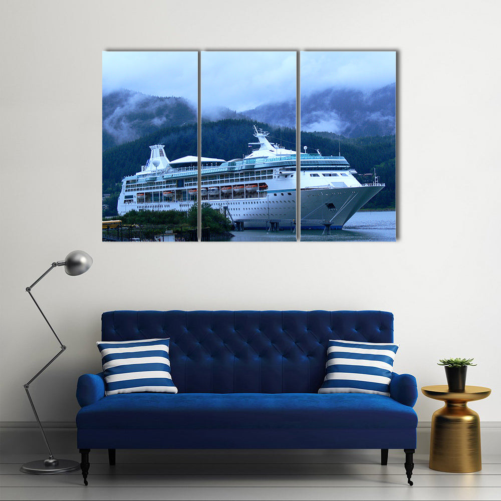 Cruise Ship in Alaska Canvas Wall Art