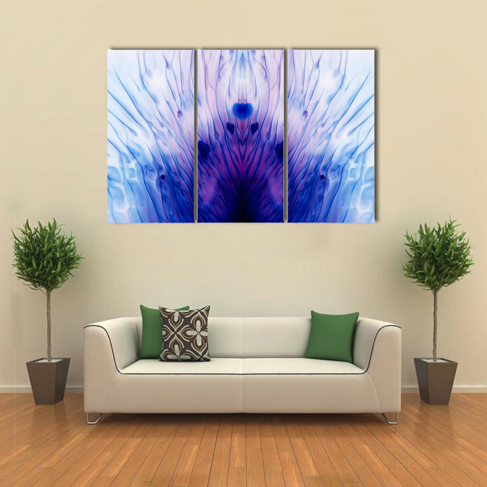 Blue Lotus Mandala Abstract Canvas Wall Art