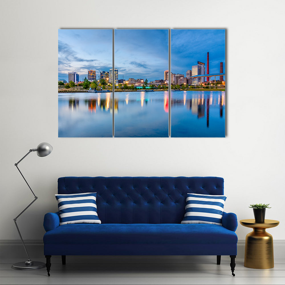Birmingham Downtown Skyline Canvas Wall Art