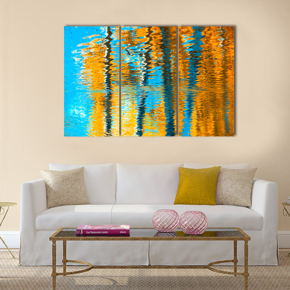Autumn Reflections In Water Canvas Wall Art