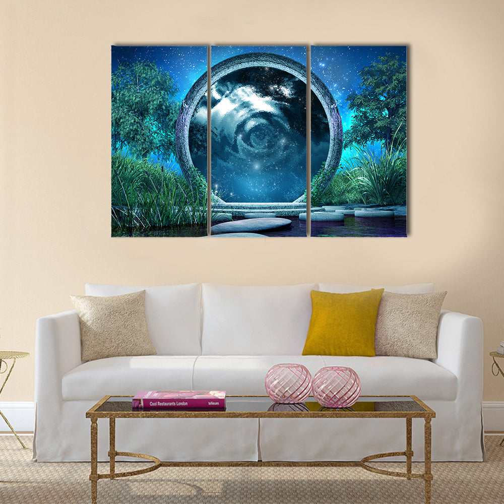 Magic Portal on the Lake Canvas Wall Art