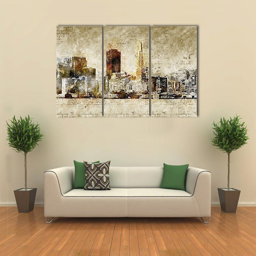 Skyline Of San Francisco Canvas Wall Art