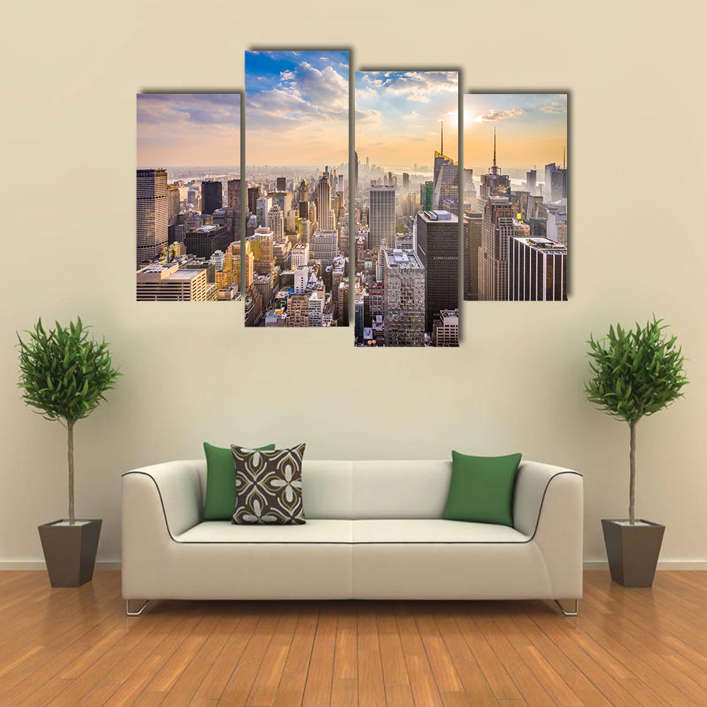 Manhattan Skyline with Empire State Building Canvas Wall Art