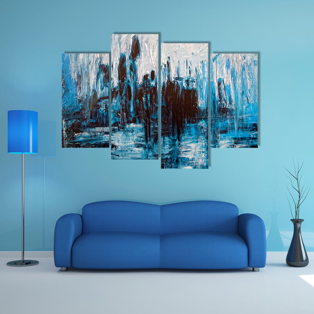Messy Grunge Abstract Canvas Wall Art