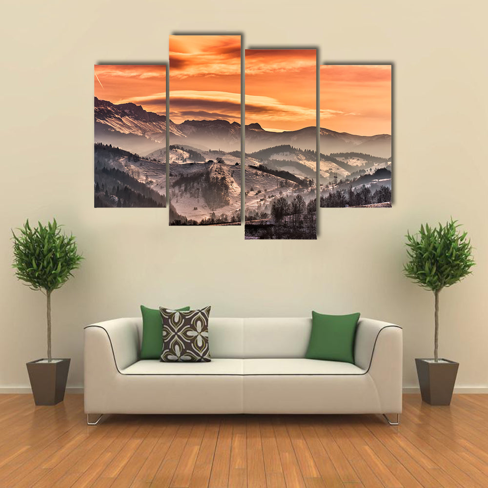 Mountain Landscape Pestera In Romania Canvas Wall Art