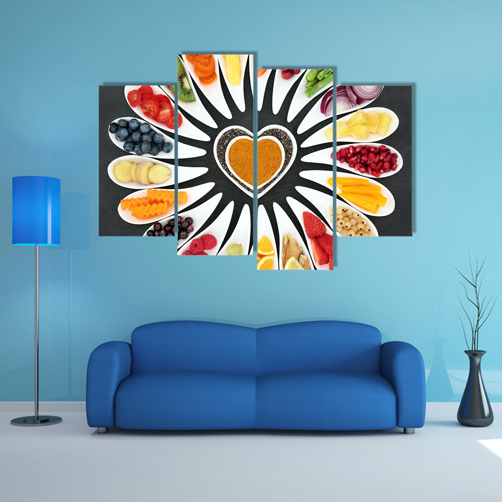 Healthy Heart Food Canvas Wall Art