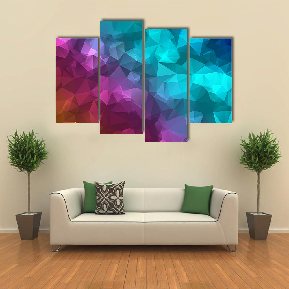 Polygonal Geometric Triangle Canvas Wall Art