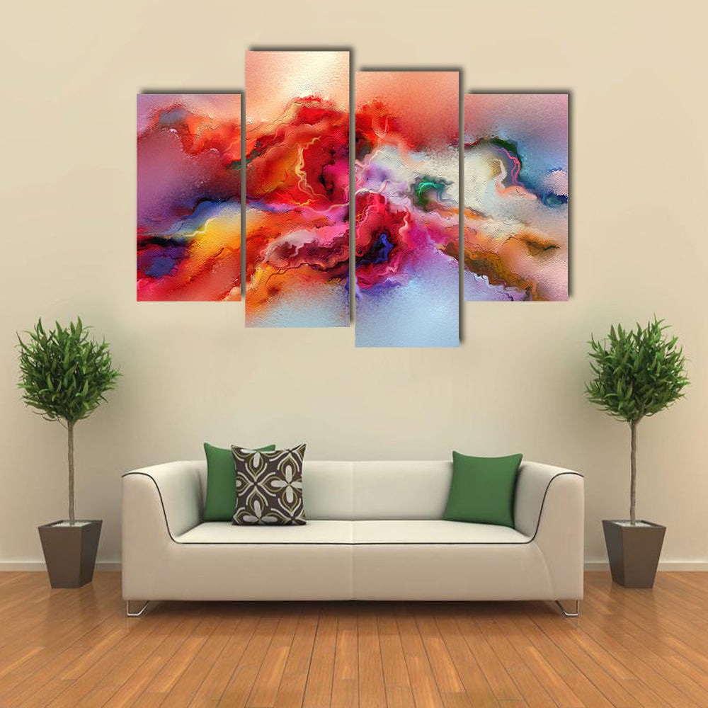 Colorful Brush Stroke Texture Canvas Wall Art