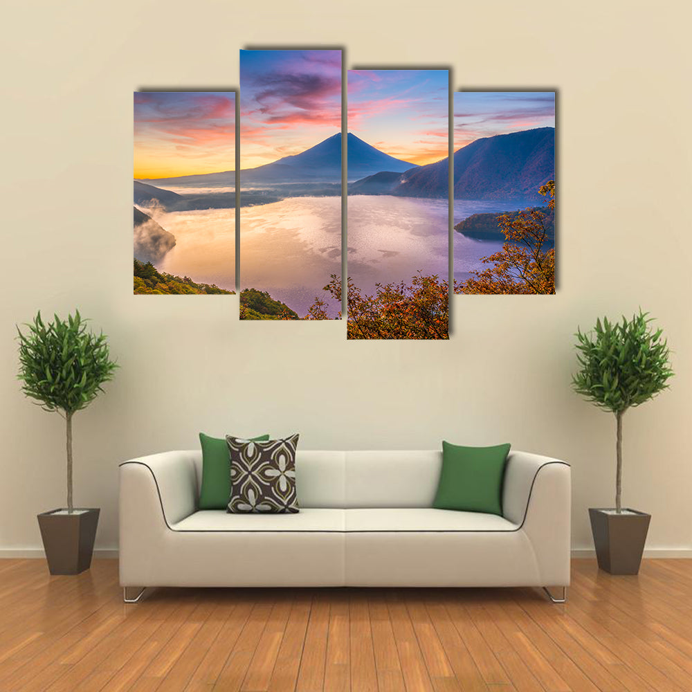 Mount Fuji and Motosu Lake Canvas Wall Art