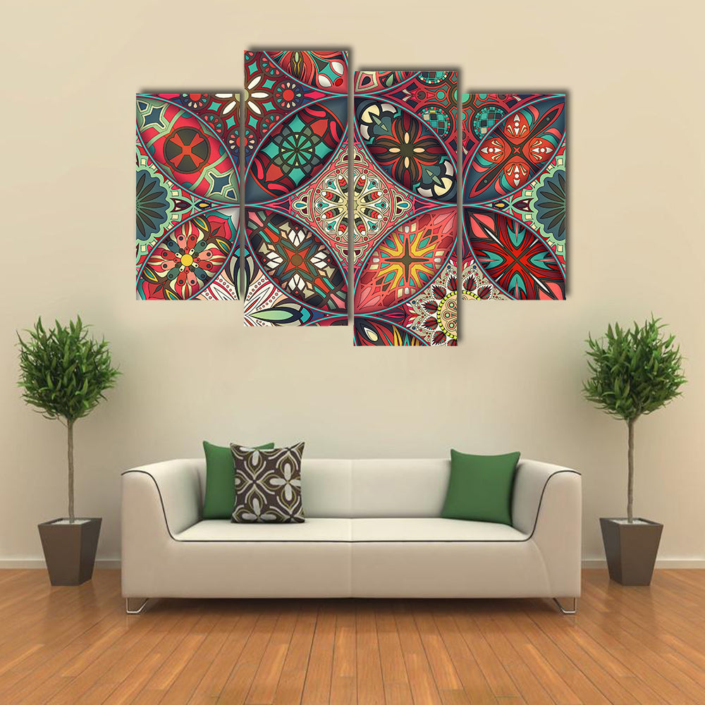 Vintage Mandala Elements Canvas Wall Art
