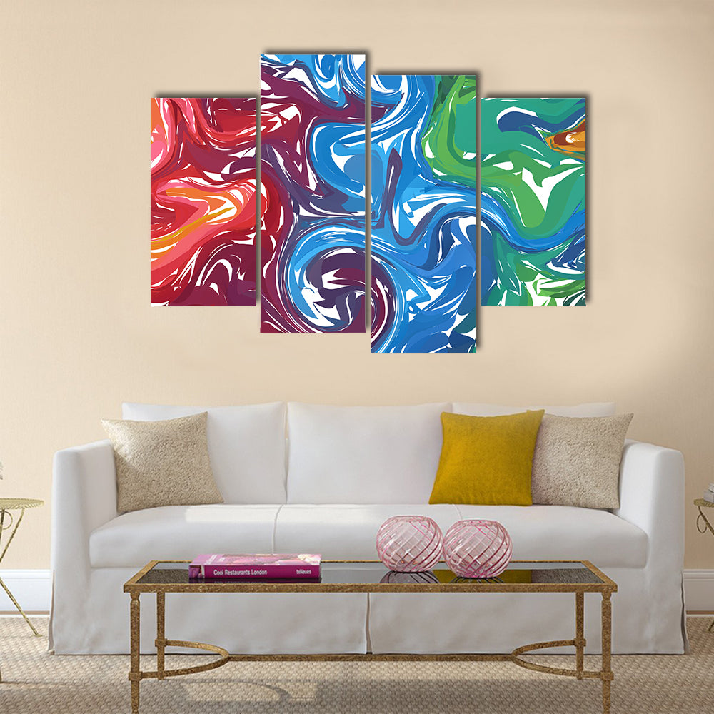 Fluid Shapes Composition Canvas Wall Art