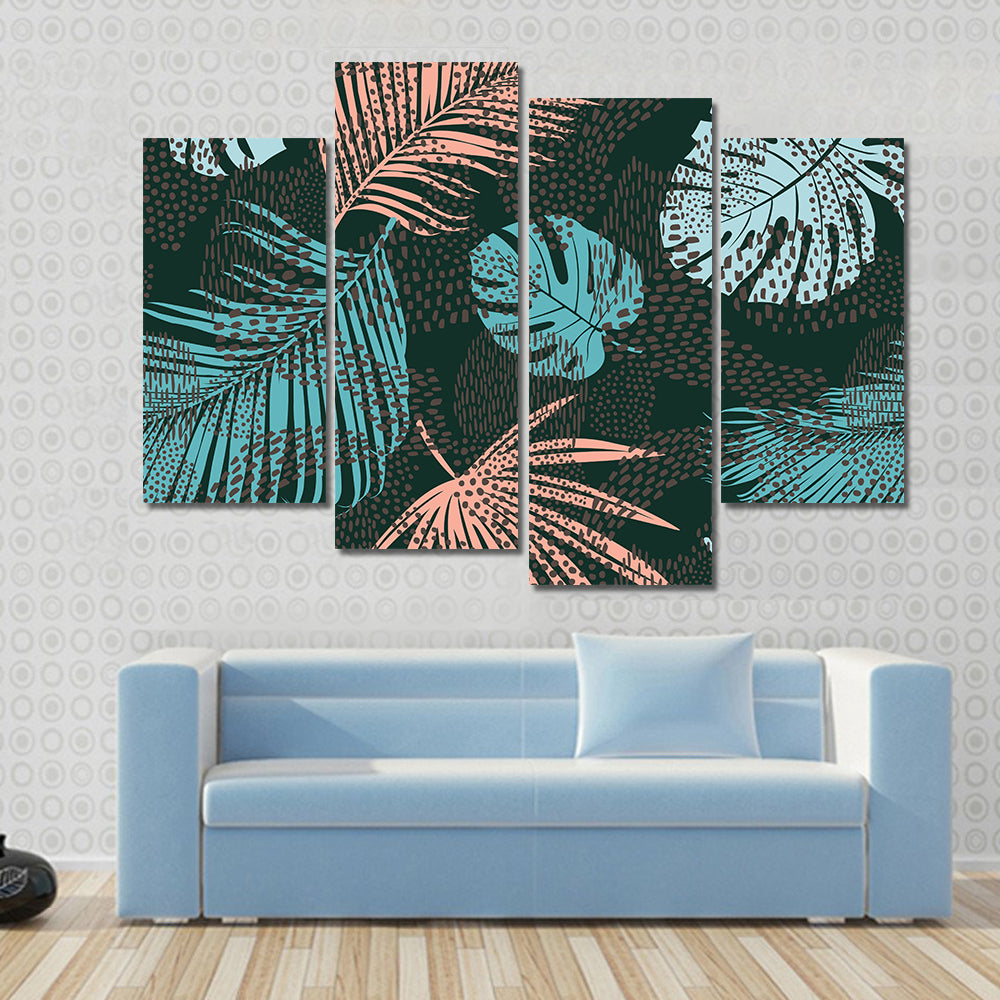 Tropical Foliage Abstract Canvas Wall Art