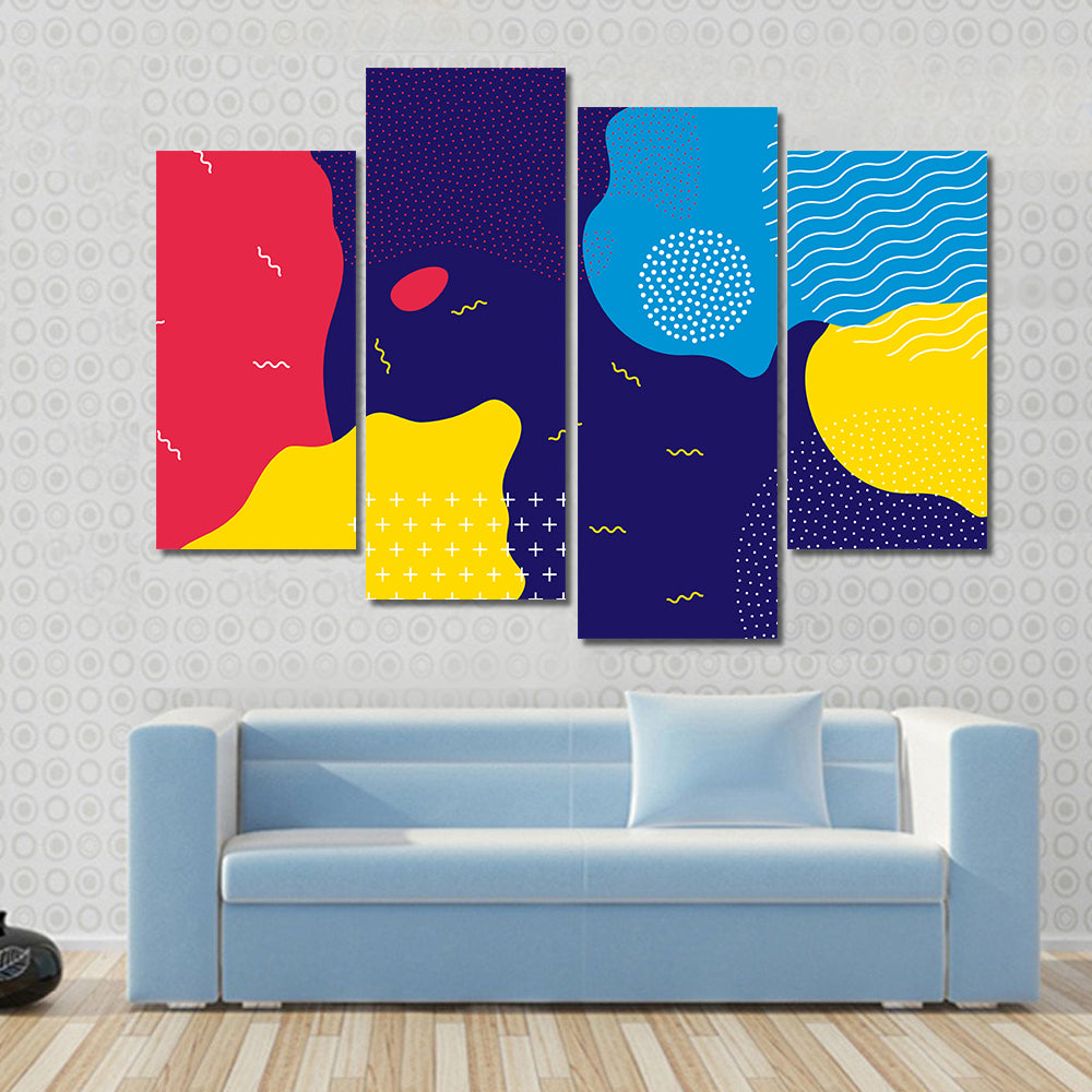 Pop Art Liquid Color Pattern Canvas Wall Art