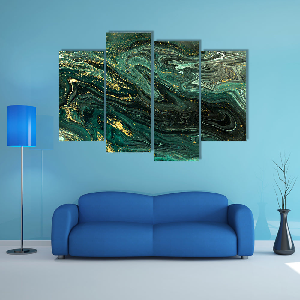 Green Marble Acrylic Pattern Canvas Wall Art