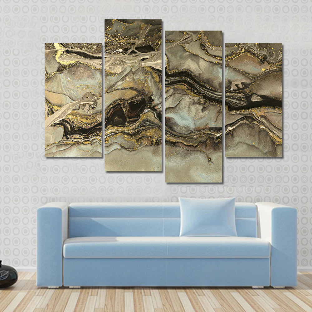 Fluid Marble Pattern Canvas Wall Art