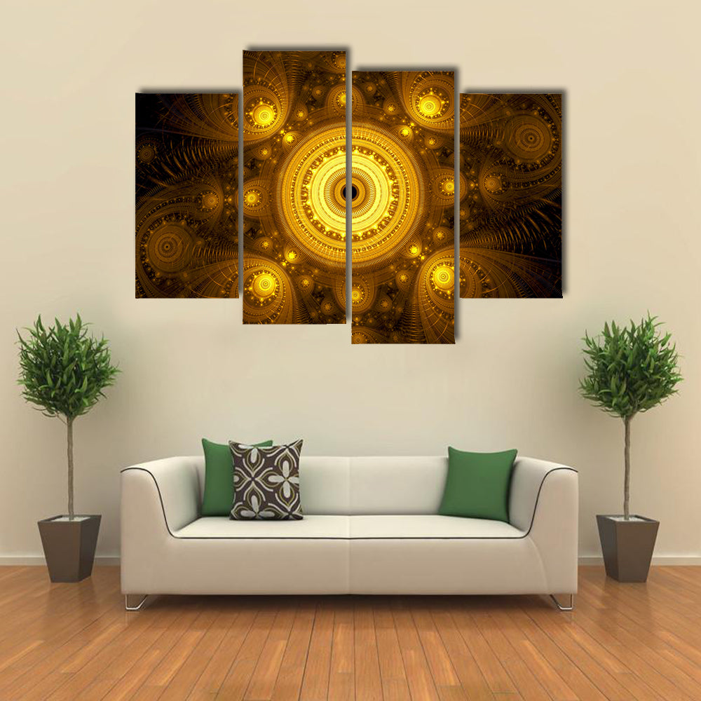 Fractal Mandala Canvas Wall Art