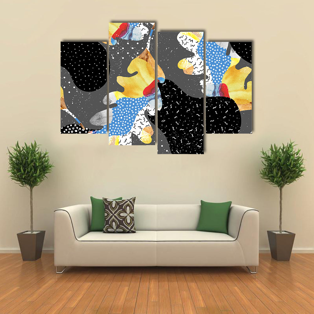 Colorful Fluid Abstract Shapes Canvas Wall Art
