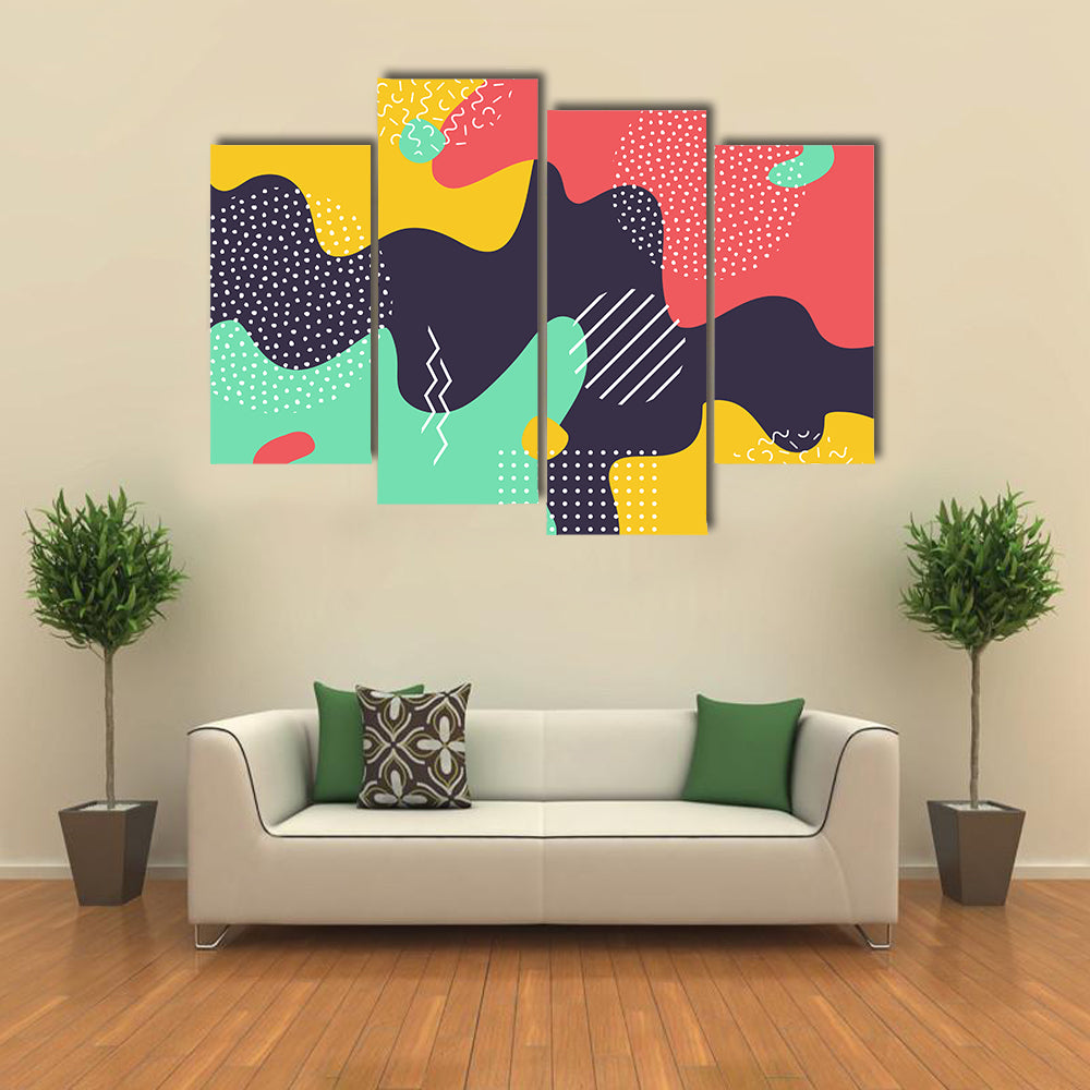 Liquid Splashes Pattern Canvas Wall Art