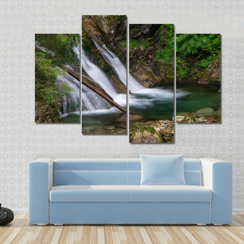 Mountain Mickiewicz Waterfall Canvas Wall Art