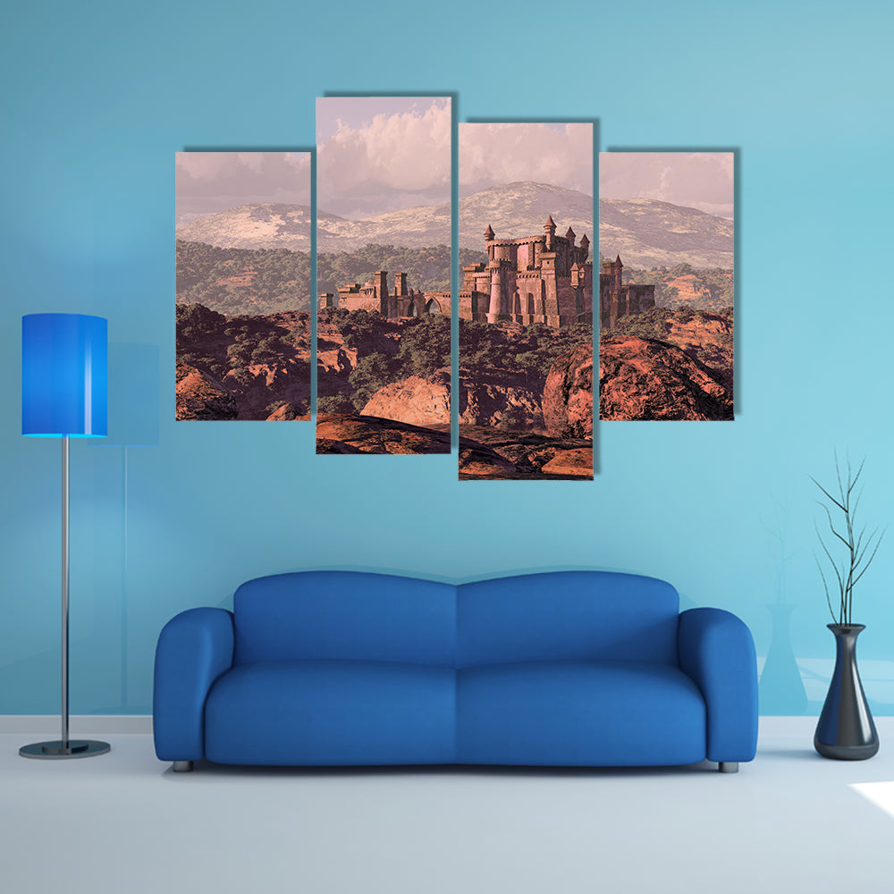 Medieval Castle Fortress Canvas Wall Art