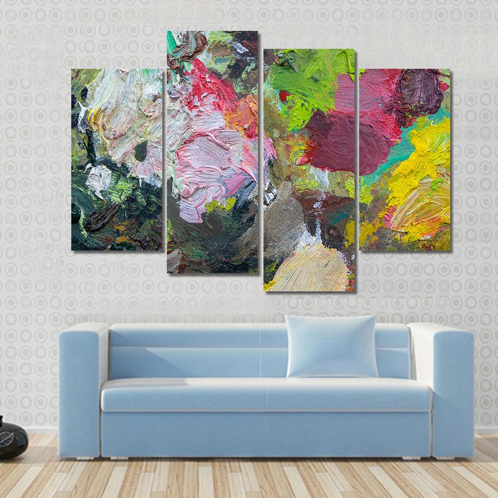 Art Palette Close Up Canvas Wall Art