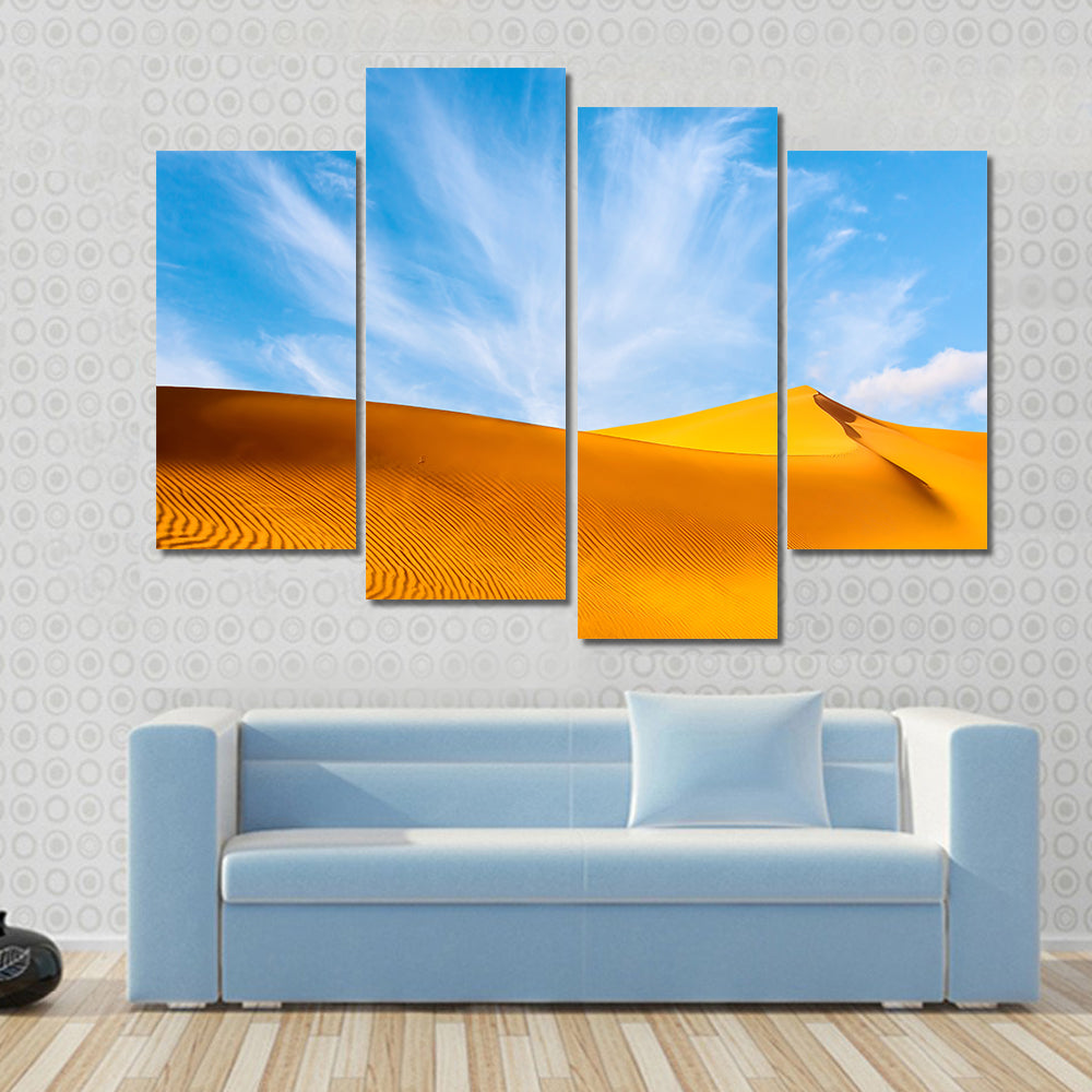 Sand Dunes In The Sahara Desert Canvas Wall Art