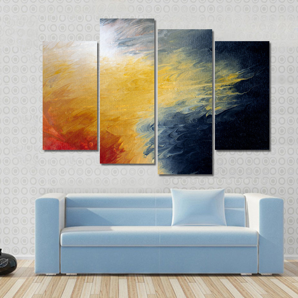 Solar Flare Nebula Abstract Canvas Wall Art