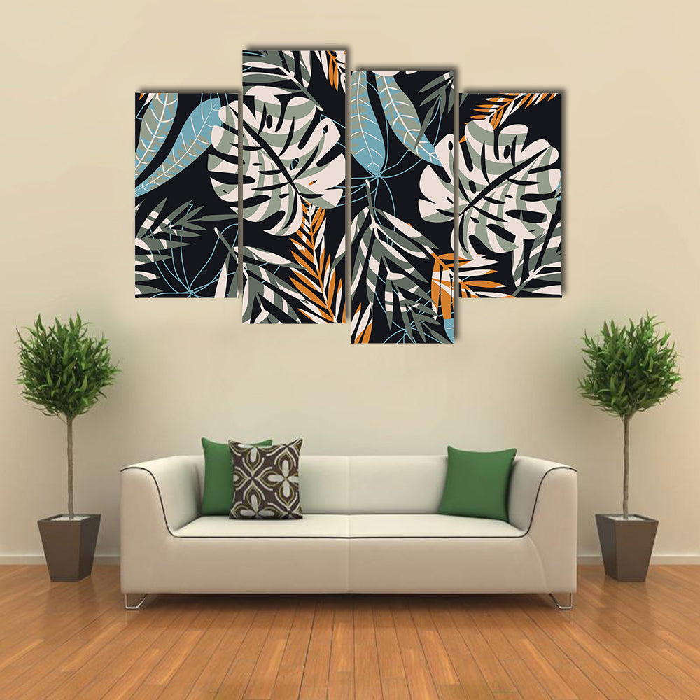 Tropical Jungle Pattern Canvas Wall Art