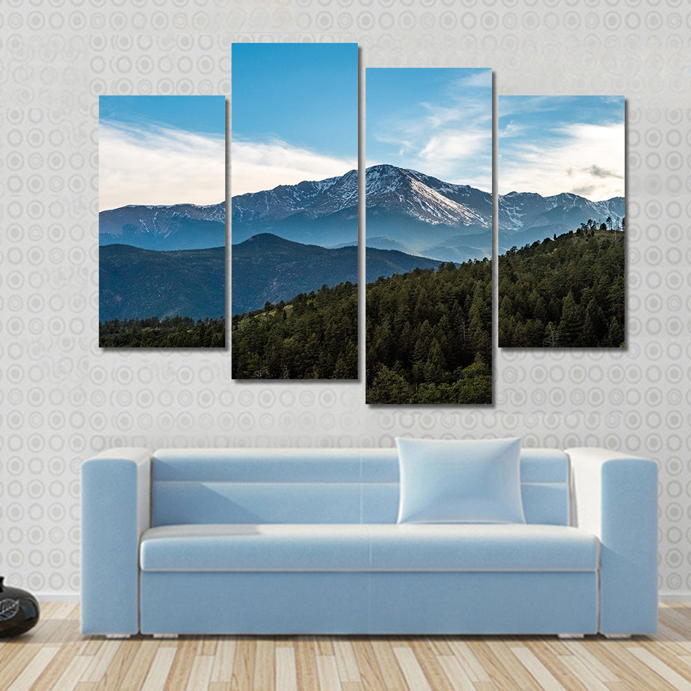 Pikes Peak Mountain Range Canvas Wall Art