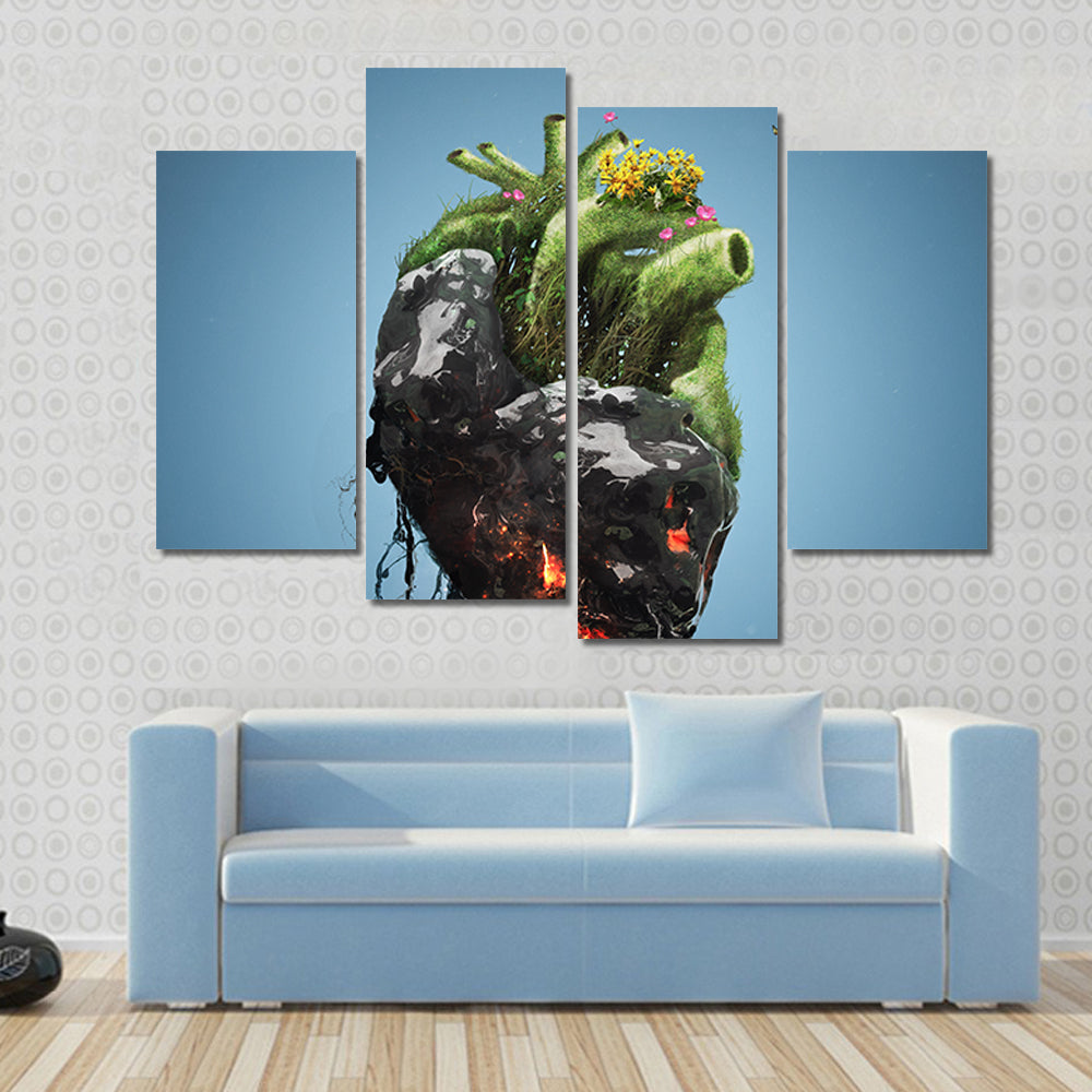 Human Heart Canvas Wall Art