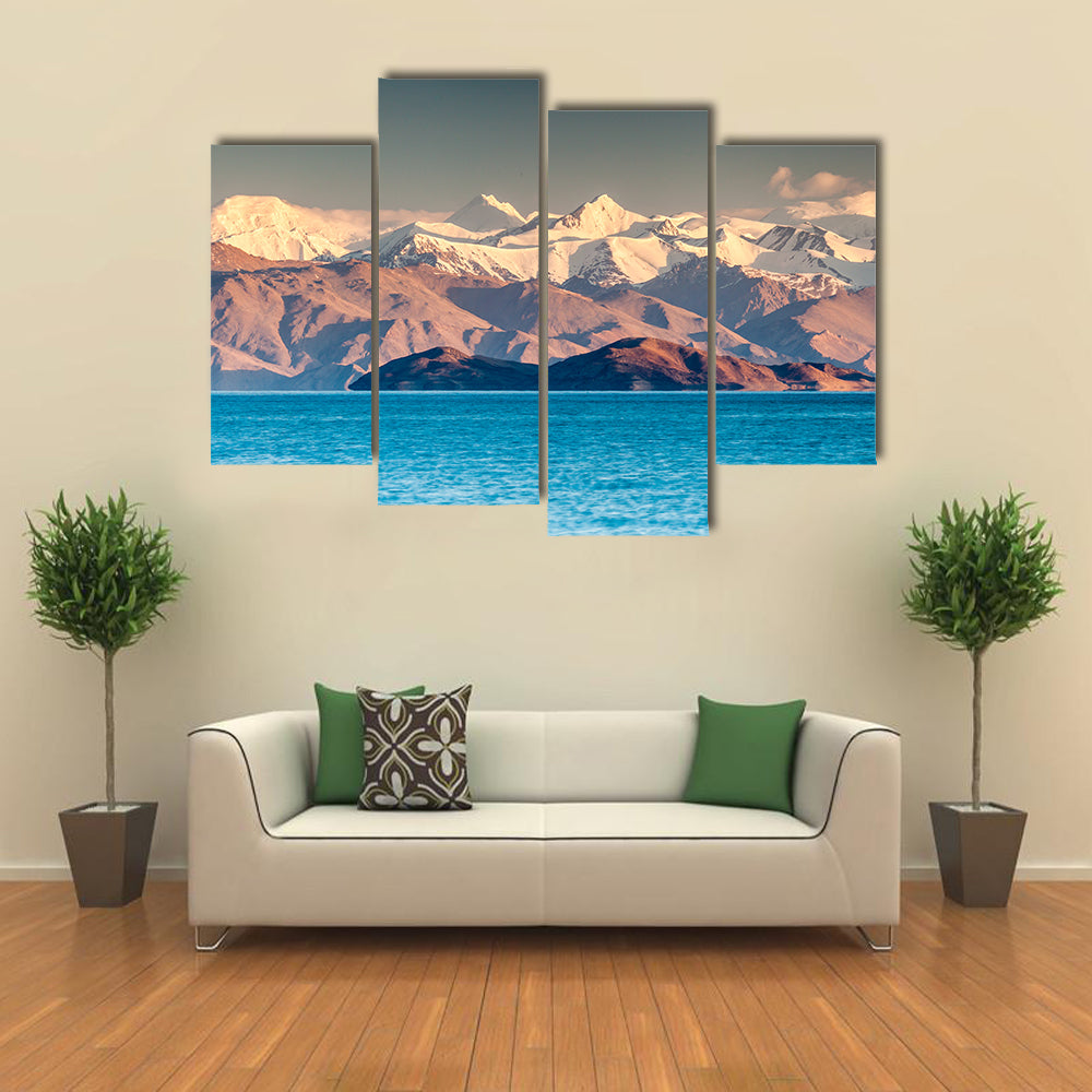 Scenic Karakul Lake In Pamir In Tajikistan Canvas Wall Art