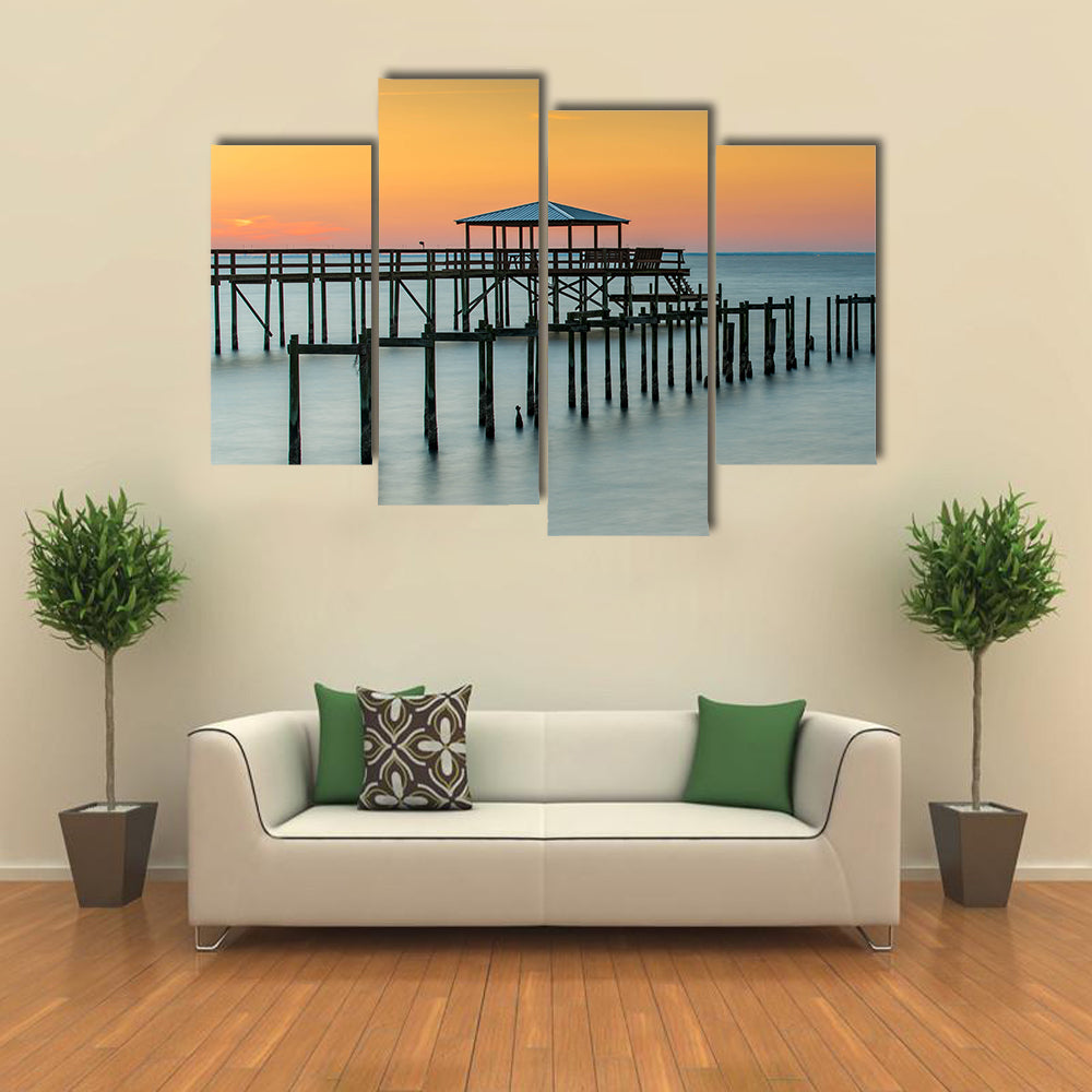 Fairhope Pier at Sunset Canvas Wall Art