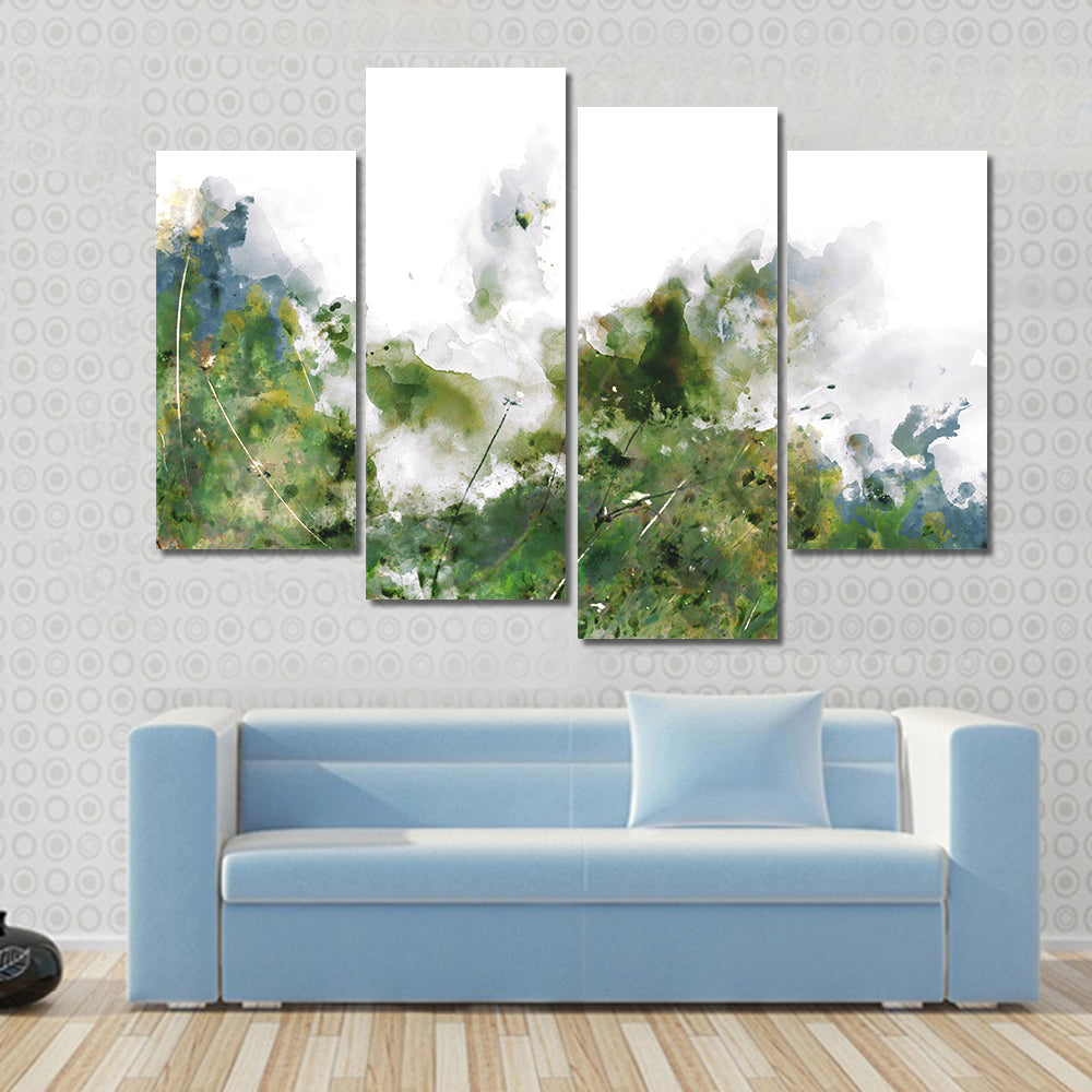 Wild Jungle Watercolor Texture Canvas Wall Art