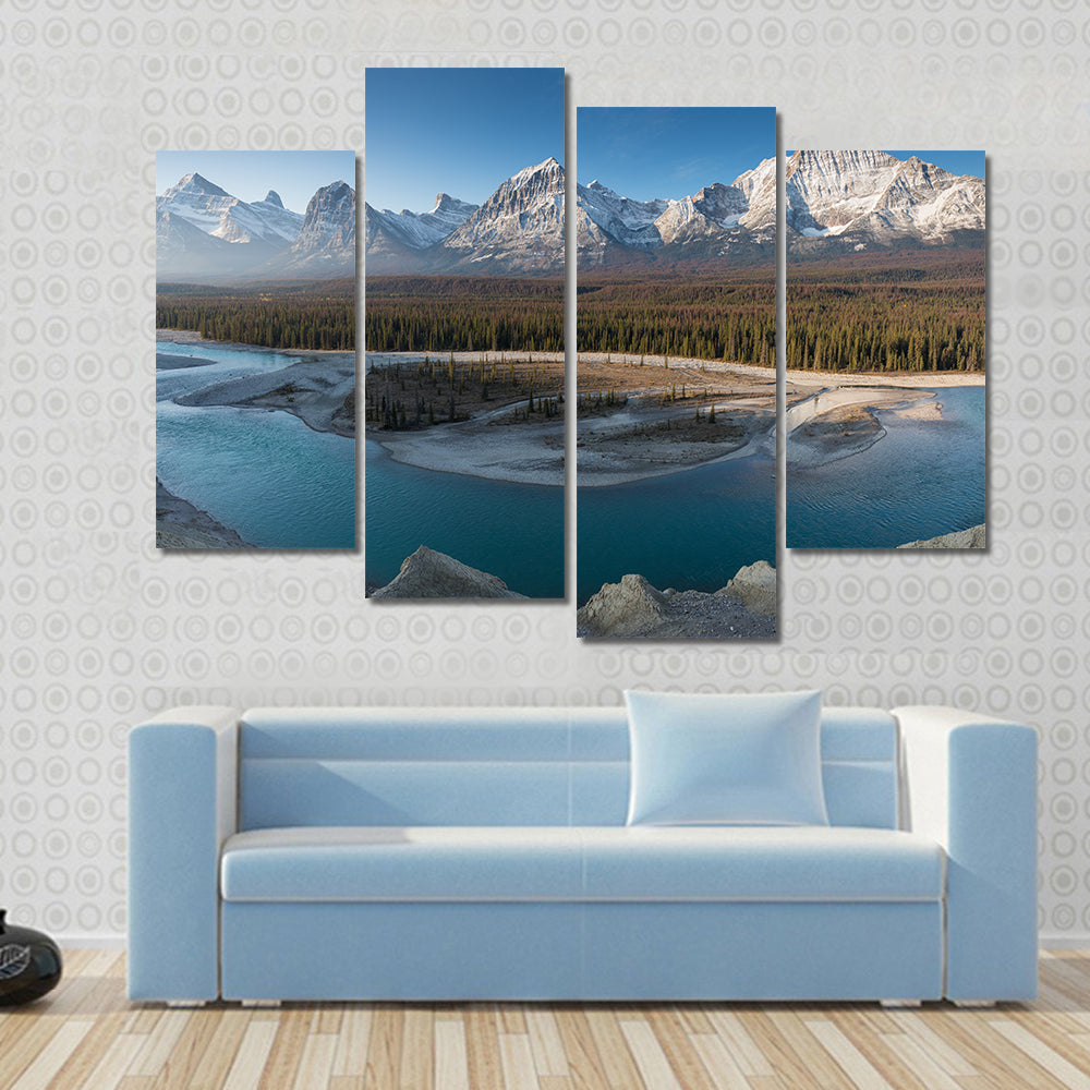 Jasper National Park Turquoise Lake Vista Canvas Wall Art