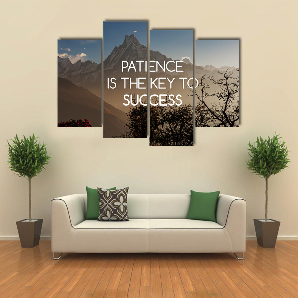 Quote "Patience Is The Key To Success" Canvas Wall Art