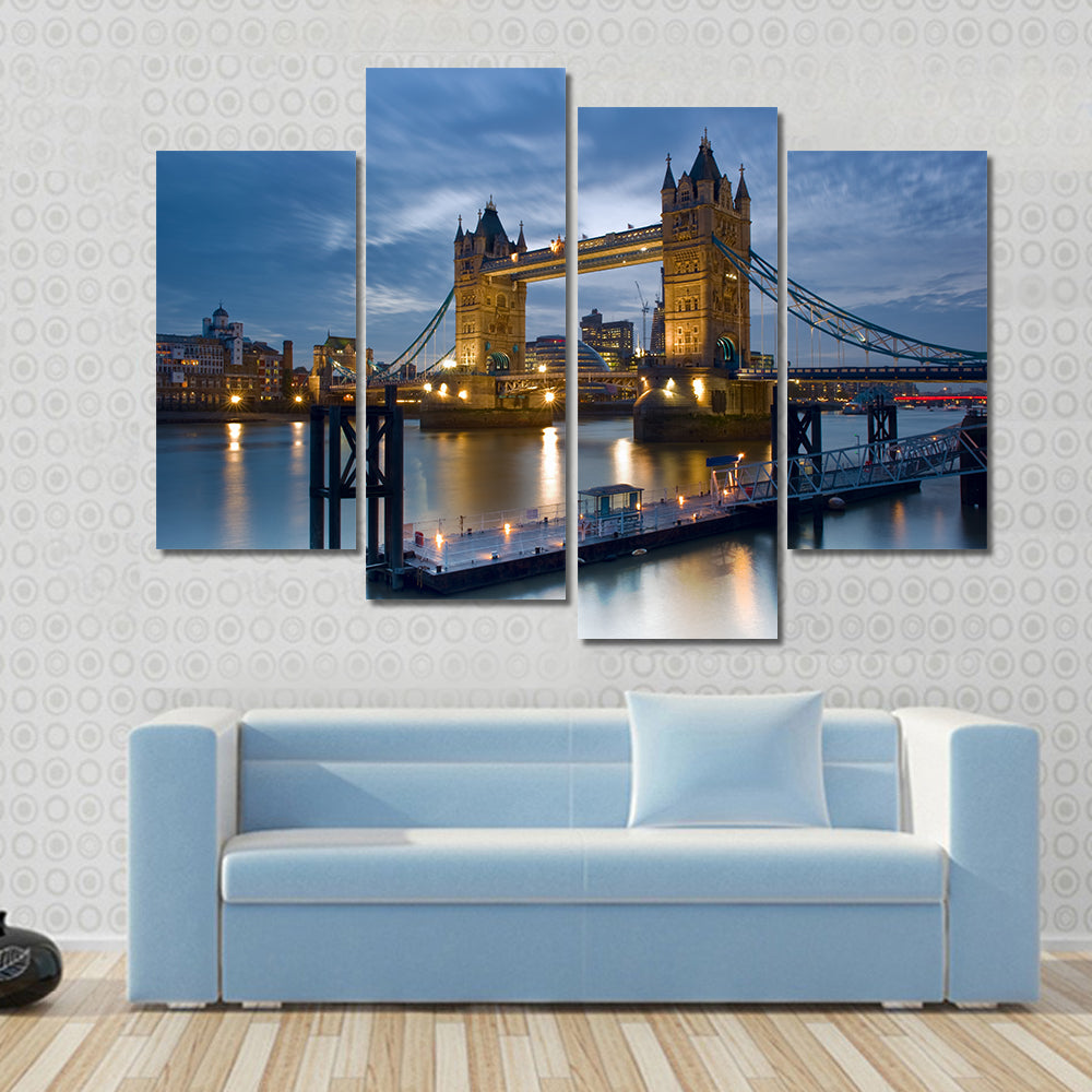 Tower Bridge on the River Thames Canvas Wall Art