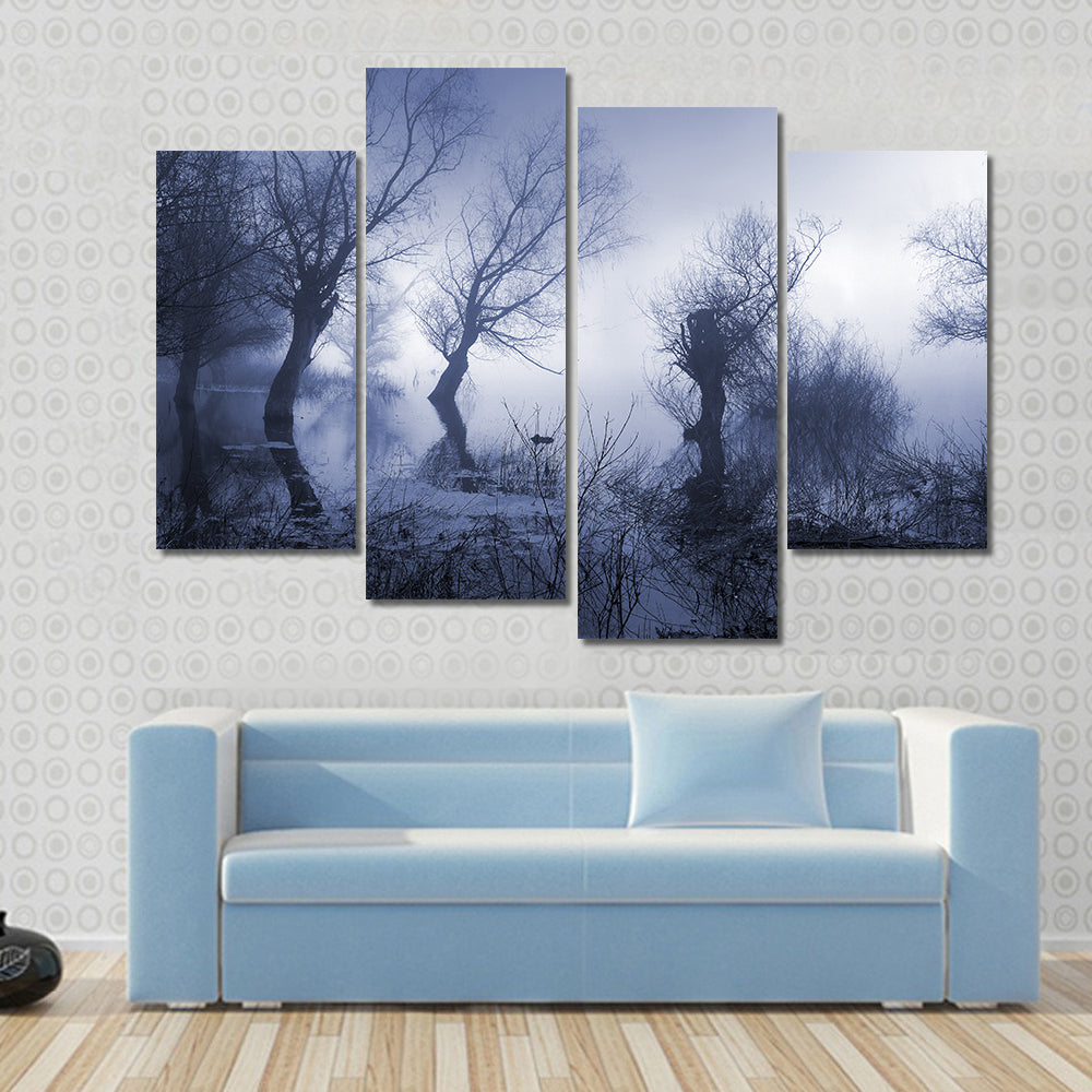 Spooky Dark Forest Canvas Wall Art
