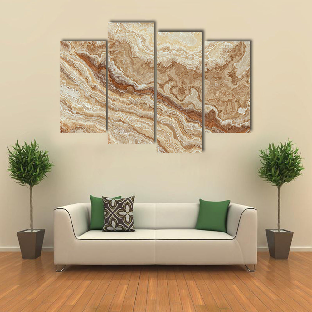 Honey Onyx Tile Pattern Canvas Wall Art