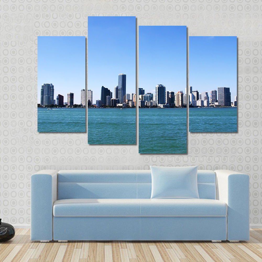 Downtown Miami Skyline Canvas Wall Art