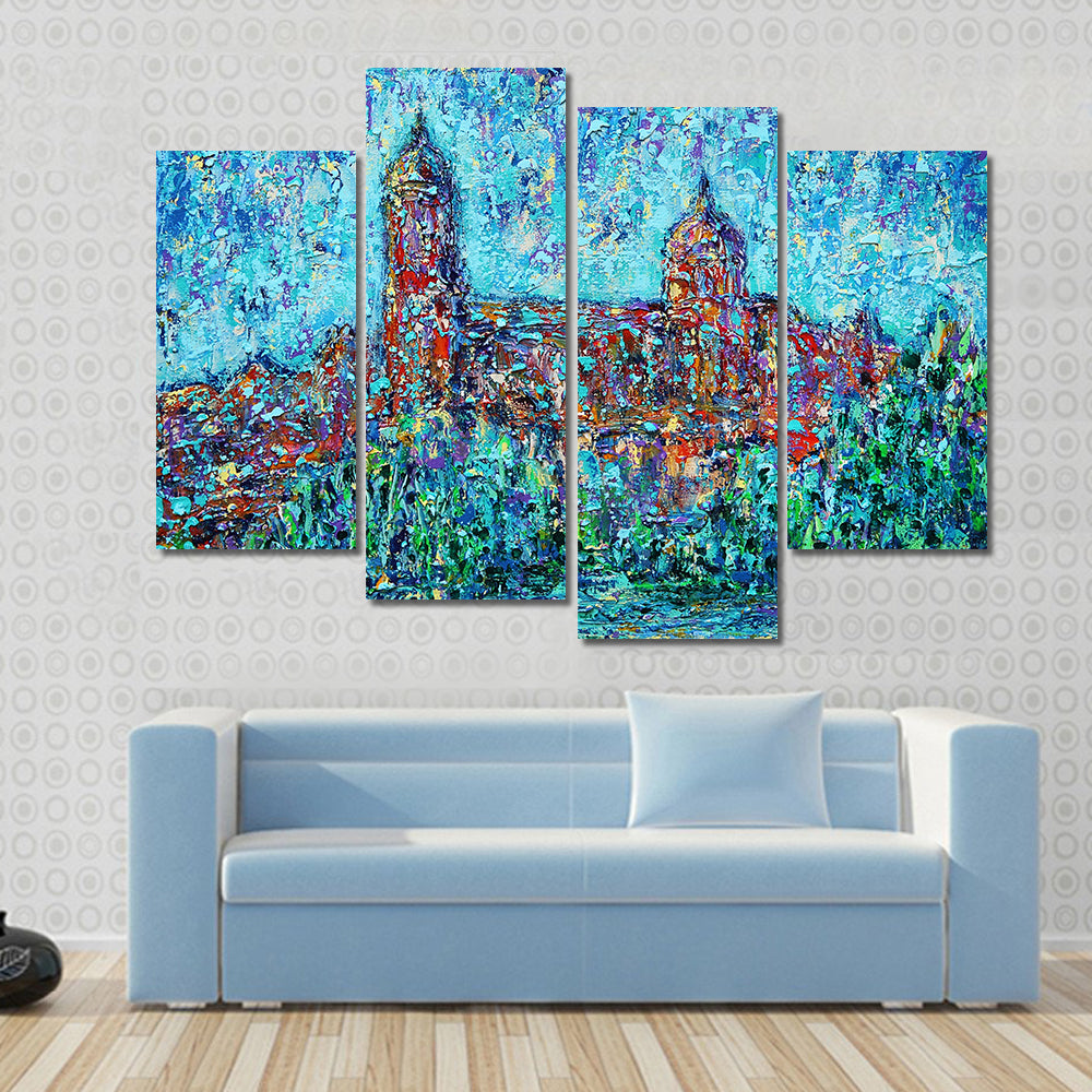 Salamanca Abstract Waterfront Cityscape Canvas Wall Art