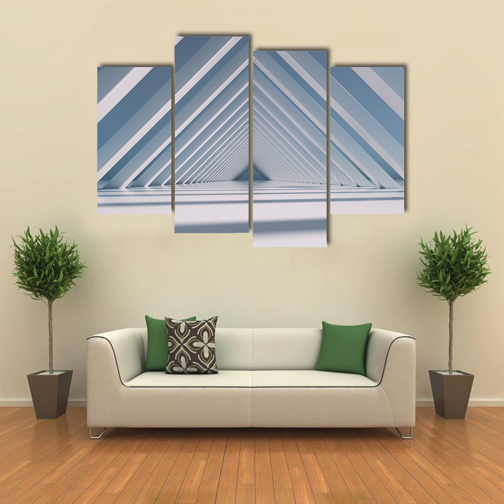 Triangular Tunnel Abstract Canvas Wall Art