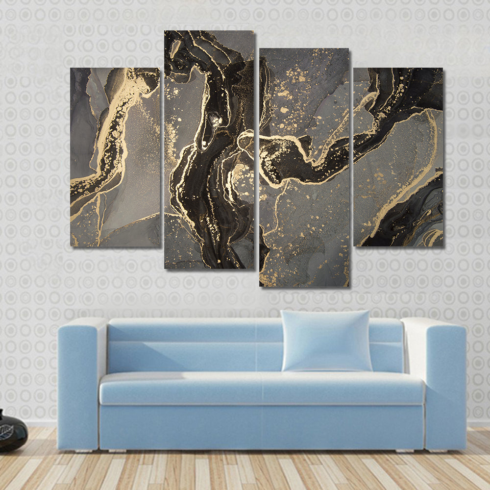 Luxury Fluid Abstract Canvas Wall Art