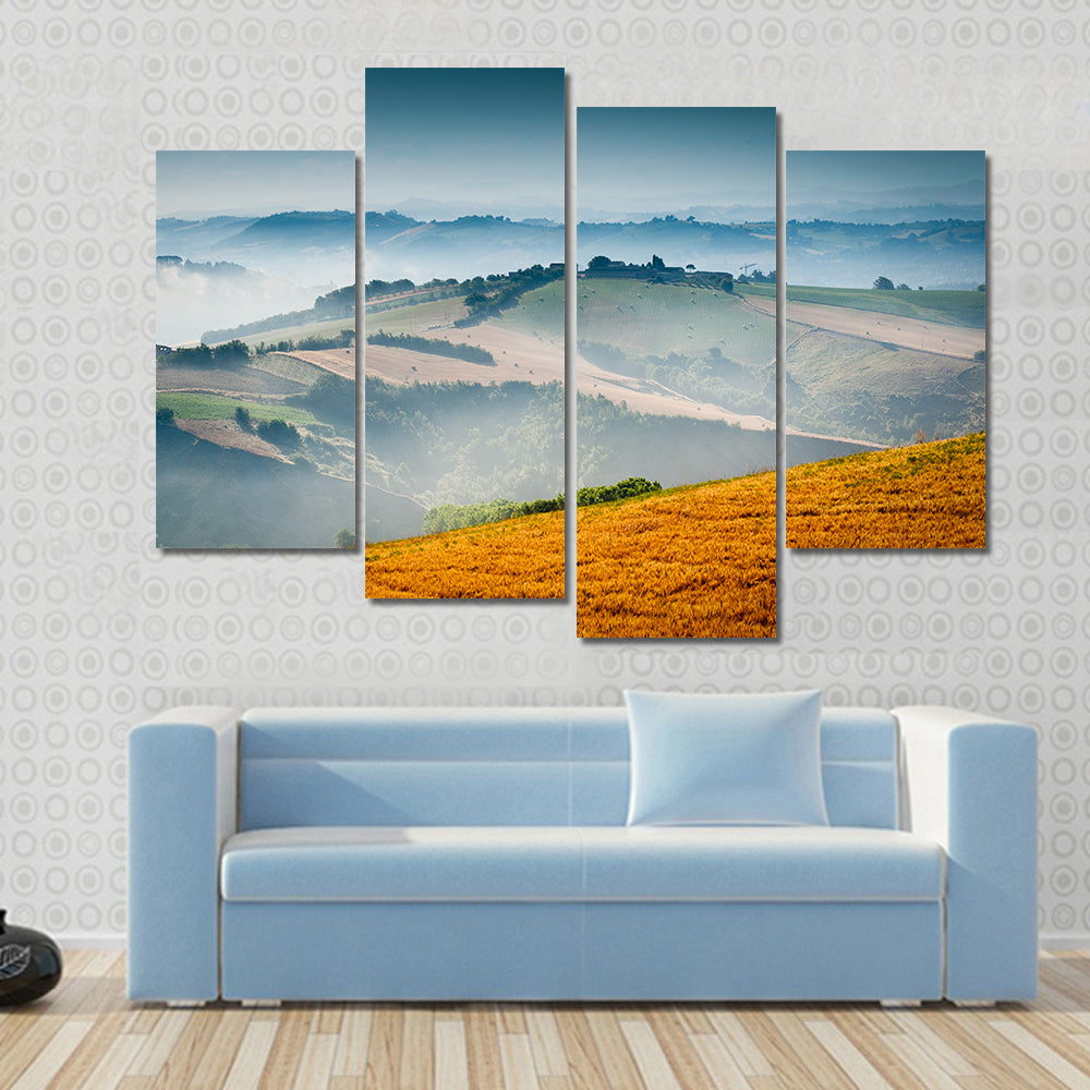 Lovely Italian Countryside In Morning Light Canvas Wall Art